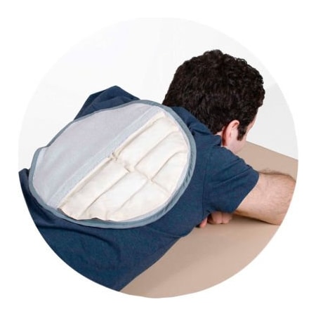 Fabrication Enterprises Relief Pak HotSpot Moist Heat Pack and Cover Set, Circular Pack with Foam-Filled Cover, 12/PK 11-1308-12